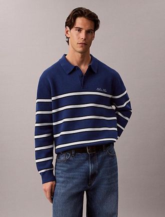 Calvin Klein Jersey Polo De Algod&oacute;n De Rayas