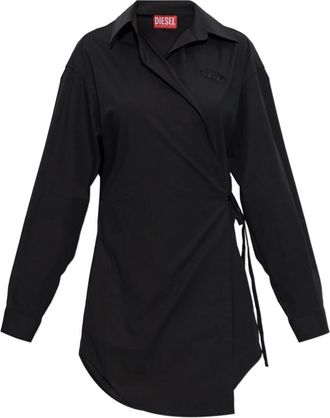 Diesel D-Delphos-S1 Jurk - Dames - Shirt Kleedjes - Zwart - 3XS - Kleedjes