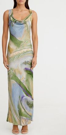 Significant Other Bianca Marble Print Slipdress in Lavender Marble at Nordstrom, Size 10 Us