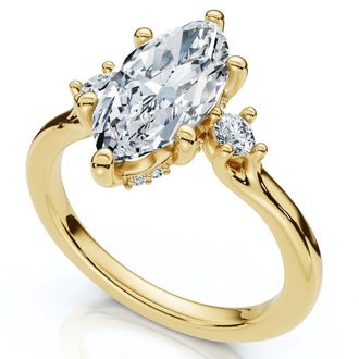 Pompeii3 Certified 2.15Ct Marquise Diamond Engagement Ring 14k Gold or Platinum Lab Grown