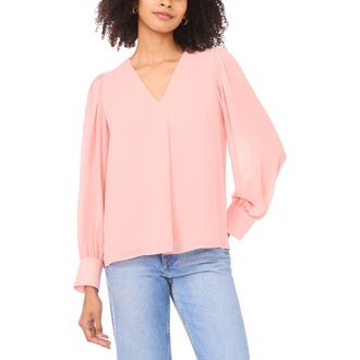 Vince Camuto Pleated Top in Sepia Rose at Nordstrom Rack, Size X-Small