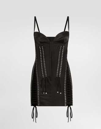 Dolce & Gabbana Duchesse Dress With Balconette - Woman Dresses Black 38