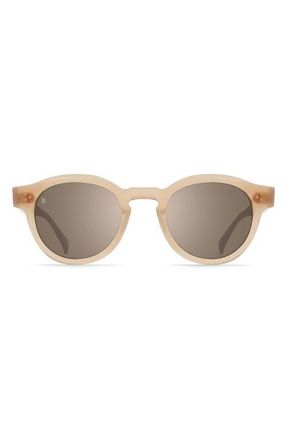 Raen Optics Zelti 49mm Mirrored Small Round Sunglasses in Dawn/Mink Gradient Mirror at Nordstrom