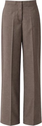 Meimeij Rechte Broek - Dames - Wijde Broeken - Bruin - S - Polyester - Broeken