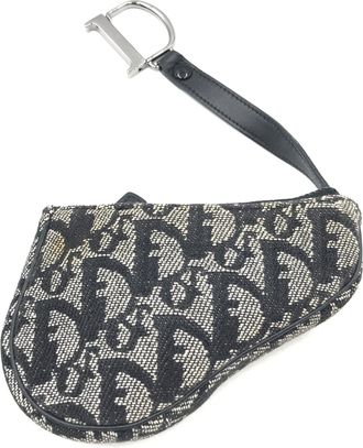 Dior Trotter Canvas Saddle Coin Womens Purse (Pre-Owned)