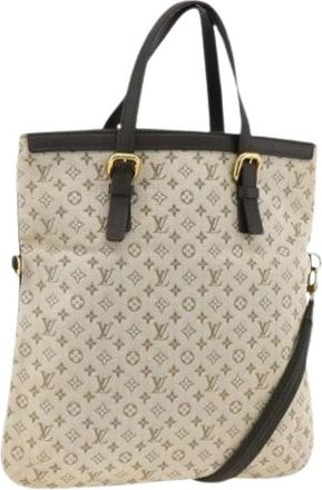 Louis Vuitton Pre-owned Tote Bags, female, Beige, Size: ONE SIZE Pre-owned Monogram Mini Canvas Tote Bag