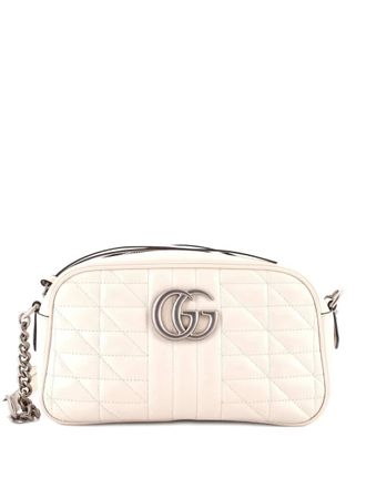 Gucci GG Marmont Shoulder Bag Mixed Matelasse Leather Small crossbody bag - Neutrals