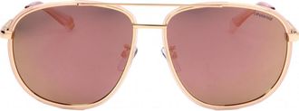Polaroid Mens PLD6118-G-S-EYR PLD6118 59 G S EYR Sunglasses - Gold - One Size