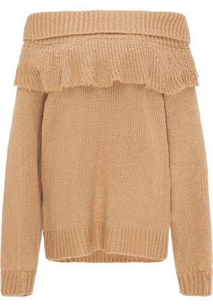Usha Gebreide trui Dames beige