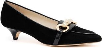Amalfi By Rangoni Astarte Pointed Toe Kitten Heel Pump in Black Cashmere at Nordstrom, Size 6.5