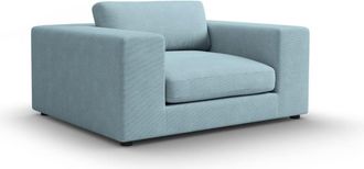 CXL by Christian Lacroix Sofá 1,5 plazas de pana azul claro