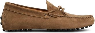 Tod's Gommino Suede Loafers With Lace Shoes