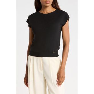 Elie Tahari Extended Sleeve Crewneck Sweater in Black at Nordstrom Rack, Size X-Small