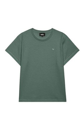 Dalix Womens Lil Smile Lightweight High Waisted Tee in Pine at Nordstrom, Size X-Large