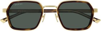 Gucci Sunglasses Gg2074 S 003 Gold Brown/Green Men