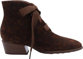 Hispanitas Stijlvolle Enkellaars Bourne - Dames - Laarzen met Hak - Bruin - 37 EU - Schoenen