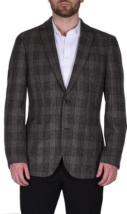 Flynt Plaid Wool Blend Sport Coat in Grey at Nordstrom Rack, Size 38 Regular