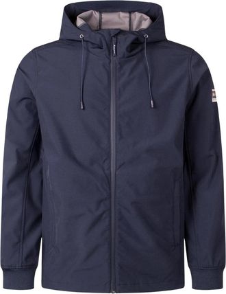Aquascutum Mens Active Navy Blue Shell Hybrid Hooded Jacket - Size Small