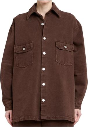 Stella McCartney Oversized Blouse - Dames - Overhemden - Bruin - S - Overhemden