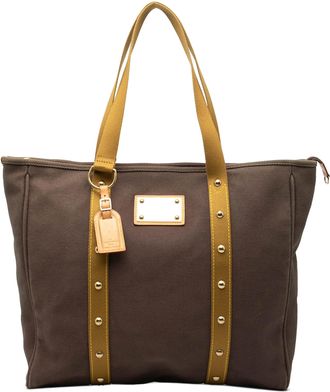 Louis Vuitton Pre-owned Womens Antigua Cabas Gm - Dark Brown Textile - One Size