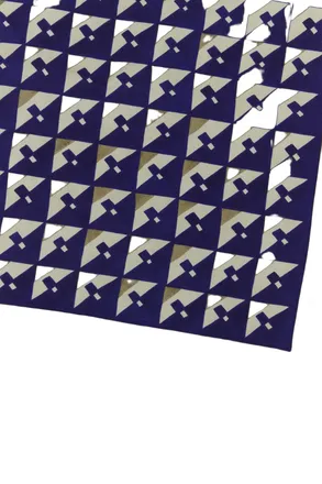 Miu Miu Geometric Silk Scarf - Navy