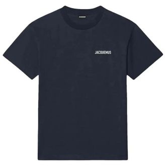 Jacquemus Mens Le Logo T Shirt - Dark Navy Cotton - Size Small