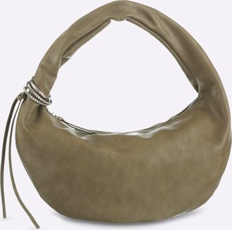 Heine Umh&auml;ngetasche HEINE, Damen, Gr. B/H/T: 36cm x 20cm x 5cm, schlamm, Metall, Viskosemischung, unifarben, Taschen Umh&auml;ngetasche