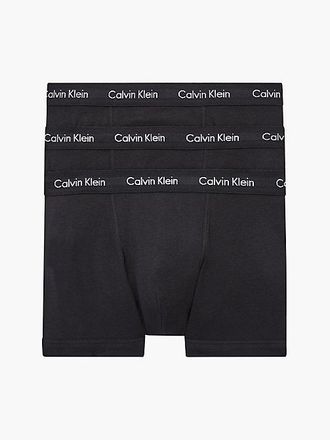 Calvin Klein 3 Pack Trunks - Cotton Stretch - Calvin Klein - Black - Men - M