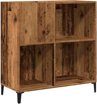 vidaXL Mueble para discos madera ingeniería envejecida 84,5x38x89 cm Vidaxl