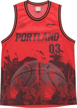 Li-Ning Portland Custom Basketball Jersey Red Grey AAYQ089-3