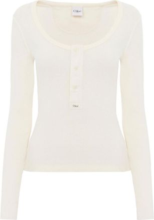 Chlo&eacute; Milk White Cotton Top