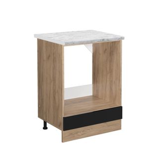 Vicco Armario Para Horno Empotrado R-line, Negro Brillo Intenso, 60 Cm Et M&aacute;rmol