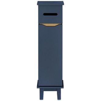 SoBuy Bzr192-b Portarrollos De Papel Higi&eacute;nico Estrecho Armario De Ba&ntilde;o 1 Puerta 22 X 20 X 81 Cm Azul - Sobuy