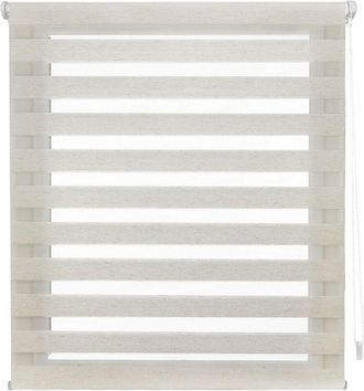 Blindecor Blindecor Indus Sensa attrezzi Tenda a rullo a doppio strato senza perforazione Colore Lino 52 x 180 cm (Larghezza x Altezza) Dimensioni del tessuto