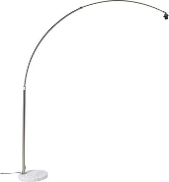 QAZQA Moderno L&aacute;mpara De Arco De Acero Con Base De M&aacute;rmol Blanco Regulable - Xxl Acero /m&aacute;rmol Alargada Adecuado Para Led Max. 1 X 60 Watt - Qazqa