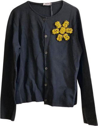 Moschino Moschino Cheap & Chic Black Wool Blend Cardigan Size L