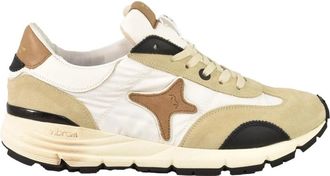 Ama brand Schoenen, Heren, Beige, 43 EU, Leer, Klassieke Sneakers met Rubberen Zool