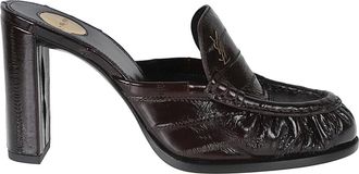 Saint Laurent Le Loafer Mules - female - Saint Laurent - Heeled Mules - Brown - 4 UK - Shoes