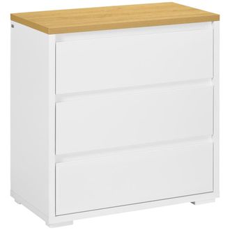 HOMCOM C&oacute;moda para dormitorio 70x37x75 cm blanco