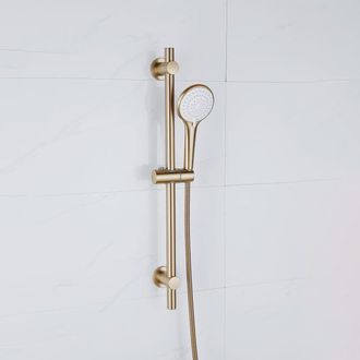 Adema Sparkle 2.0 Glijstangset - 70cm glijstang - ronde handdouche - metalen doucheslang - goud mat