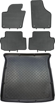 OEM Seat Alhambra Ii Van Desde Septiembre De 2010 Hasta 2020. Juego De Alfombrillas De Goma Para Coche Y Alfombrilla Para Maletero