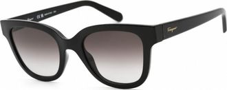 Ferragamo Womens SF1066S-001 SF1066S 52 001 Fashion Sunglasses - Black - One Size