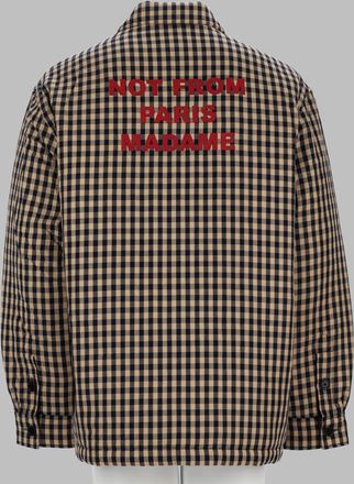 Dr&ocirc;le de Monsieur Checked Cotton Overshirt - Beige