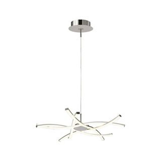 Netlighting Aire Pendant 69cm Round 42W 3000K 3700lm Silver Frosted Acrylic Chrome