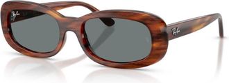 Ray-Ban Rb 2221 Oval Zonnebrillen - unisex - Zonnebrillen - Bruin - ONE Size - Accessoires