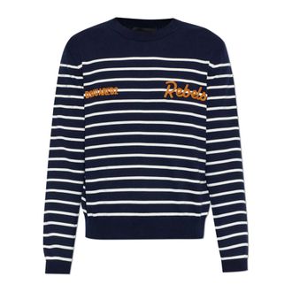 Dsquared2 Round-neck Knitwear, male, Blue, Size: M Sweater with logo