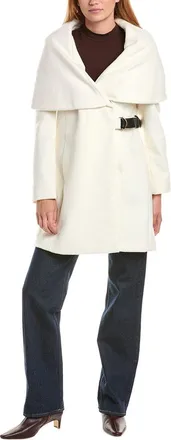 Via Spiga Hooded Wool-Blend Coat