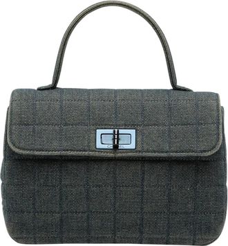 Chanel Pre-owned Top Handle Bag - Dames - Vintage Handtas - Blauw - ONE Size - Vintage