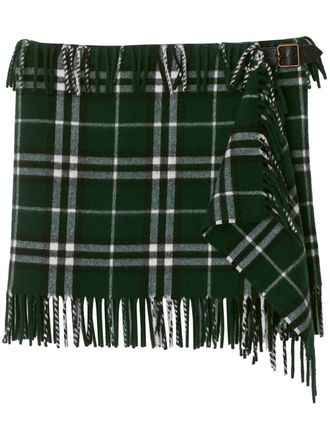 Burberry Minigonna a quadri - Verde
