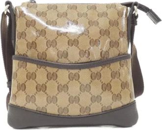 Gucci Pre-owned Cross Body Bags, female, Brown, Size: ONE SIZE Pre-owned Fabric gucci-bags